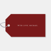 Étiquettes-cadeau Élégante Saint Valentin Rouge (Dos (Horizontal))