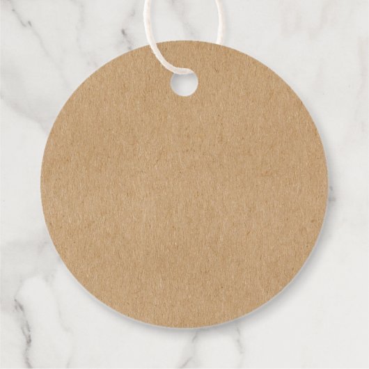 Étiquettes Cadeau Elégante signature Rustique Kraft Mariage Merci (Dos)