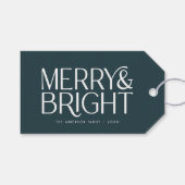 Étiquettes-cadeau Élégante typographie Botanique Joyeux et lumineux (Devant (Horizontal))