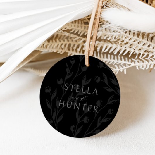 Étiquettes Cadeau Élégante végétation victorienne moderne