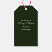 Étiquettes-cadeau Élégante verdure Botanique Joyeux Noël (Dos)