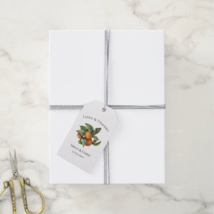 Étiquettes-cadeau Élégante verdure des agrumes botaniques