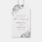 Étiquettes-cadeau Elégante verdure Eucalyptus Merci Favoriser (Devant)