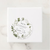 Étiquettes Cadeau Élégante verdure printanière | MERCI MARIAGE (En situation)