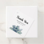 Étiquettes Cadeau Élégante verdure Succulent Merci Mariage (En situation)