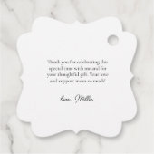 Étiquettes Cadeau Élégantes Bottes et Mariage à Bulles  (Dos)