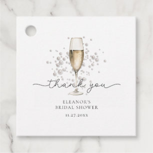 Étiquettes Cadeau Élégantes Perles Dorées et Fête de Mariage au Pros