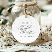 Étiquettes Cadeau Elegantes Perles Fête de Mariée