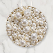 Étiquettes Cadeau Élégants Perles Fête de Mariée (Dos)