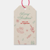 Étiquettes-cadeau Éléments de Noël minimaux mignons (Devant)