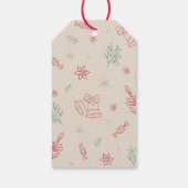 Étiquettes-cadeau Éléments de Noël minimaux mignons (Dos)