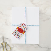 Étiquettes-cadeau Éléments espagnols avec drapeau pour ajouter des n (Avec de laficelle)