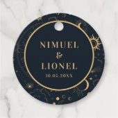 Étiquettes Cadeau Éléments mystiques célestes (Devant)