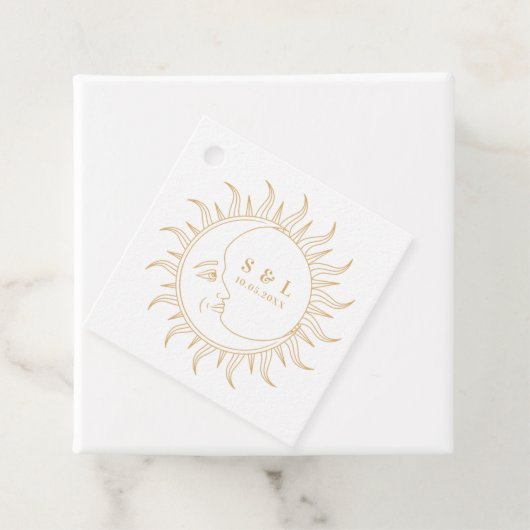 Étiquettes Cadeau Eléments mystiques célestes Enveloppe Starsignes (En situation)