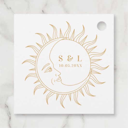 Étiquettes Cadeau Eléments mystiques célestes Enveloppe Starsignes (Dos)