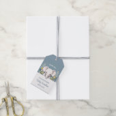 Étiquettes-cadeau Eléphant bébé doux (Avec de la ficelle)