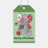 Étiquettes-cadeau Éléphant de Noël (Dos)