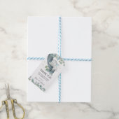 Étiquettes-cadeau Elephant de verdure rustique Baby shower de garçon (Avec de laficelle)