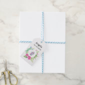 Étiquettes Cadeau Eléphant Floral (Avec de laficelle)