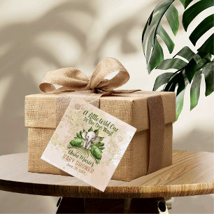 Étiquettes Cadeau Elephant Little Wild One Est En Chemin Baby shower