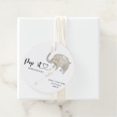 Étiquettes Cadeau Elephant Pop it quand elle pop baby shower (En situation)