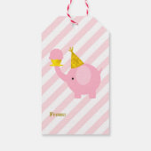 Étiquettes-cadeau Eléphant rose (Dos)