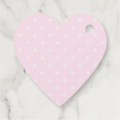 Étiquettes Cadeau Eléphant rose mignonne et Merci frontalier Rose (Dos)