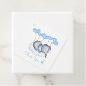 Étiquettes Cadeau Elephant sur Cloud Cute Boy Baby shower (En situation)