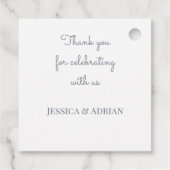 Étiquettes Cadeau Elephant sur Cloud Cute Boy Baby shower (Dos)