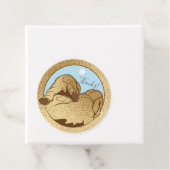 Étiquettes Cadeau Eléphants baby showers (En situation)