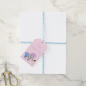 Étiquettes-cadeau Éléphants Joyeuse Saint-Valentin (Avec de laficelle)