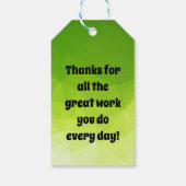 Étiquettes-cadeau Élever l'étiquette de bonbon de l'employé de raisi (Dos)