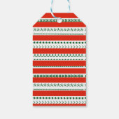 Étiquettes-cadeau Elf votre famille de trois Écarts Rouge Vert Funny (Dos)