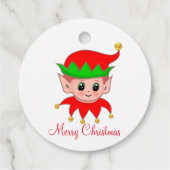 Étiquettes Cadeau Elfe de Noël mignon (Dos)