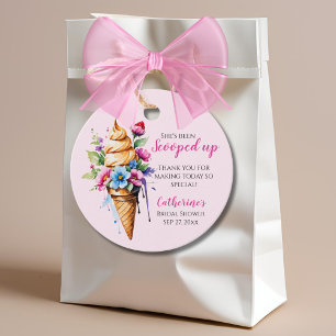Étiquettes Cadeau Elle a été ramassée Ice Cream Bridal Shower