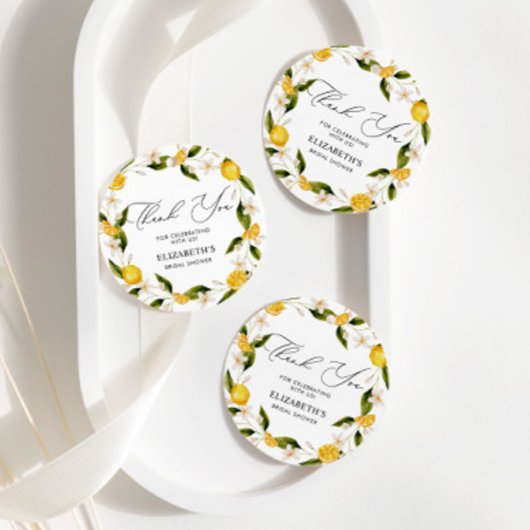 Étiquettes Cadeau Elle a trouvé ses citrons Main Squeeze Shower de m