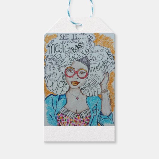 Étiquettes-cadeau Elle Est... (Devant)