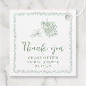 Étiquettes Cadeau Elle est fraîchement sortie du marché Lancement de (Dos)