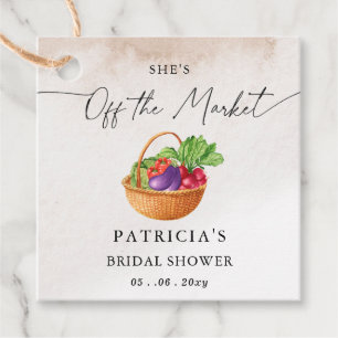 Étiquettes Cadeau Elle est hors du marché Farmers Market Bridal Show