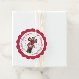 Étiquettes Cadeau Elle est prête à faire éclater la bouteille de col