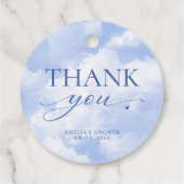 Étiquettes Cadeau Elle est sur un nuage bleu merci (Dos)