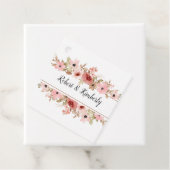 Étiquettes Cadeau ELLE Rose Fleur Élégant Mariage (En situation)