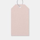 Étiquettes-cadeau ELLE Rose Fleur Élégant Mariage (Dos)