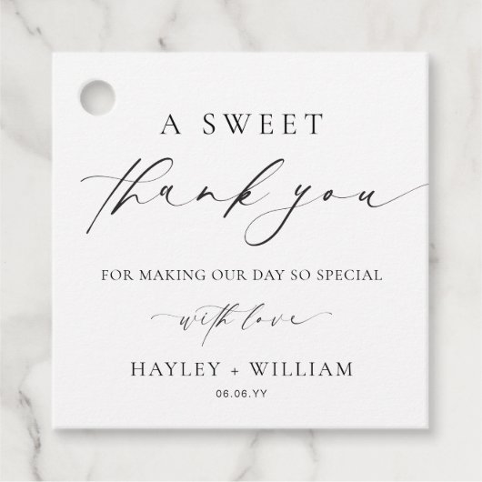 Étiquettes Cadeau Ellesmere A Sweet Merci (Devant)