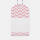 Étiquettes-cadeau EMBALLAGE D'AFFAIRES fait avec amour chevron rose (Dos)