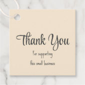 Étiquettes Cadeau Emballage de typographie rose Merci (Devant)