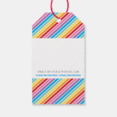 Étiquettes-cadeau EMBALLAGE MERCI brillant coloré rainbow stripe (Dos)