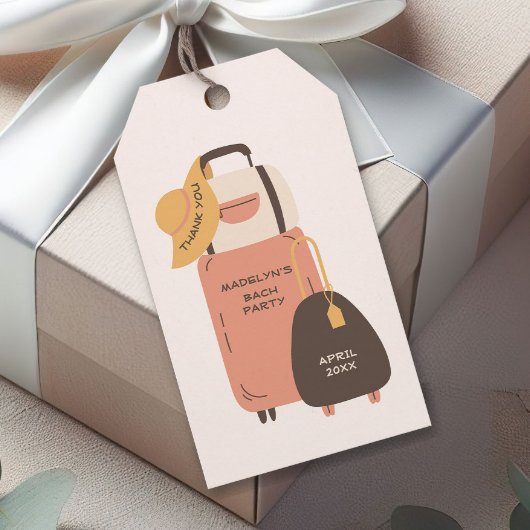 Étiquettes-cadeau Emballez vos sacs Bagages Destination Bachelorette