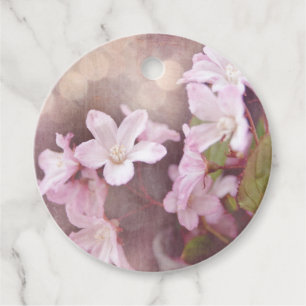 Étiquettes Cadeau Embellisement du bloc-notes floral rose