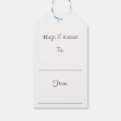 Étiquettes-cadeau Embrasages Baisers Joli Raccoon Baiser Baisers Noë (Dos)